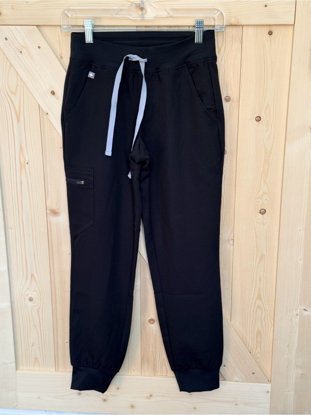Figs Black Jogger Pants with Contrast Drawstring NWOT